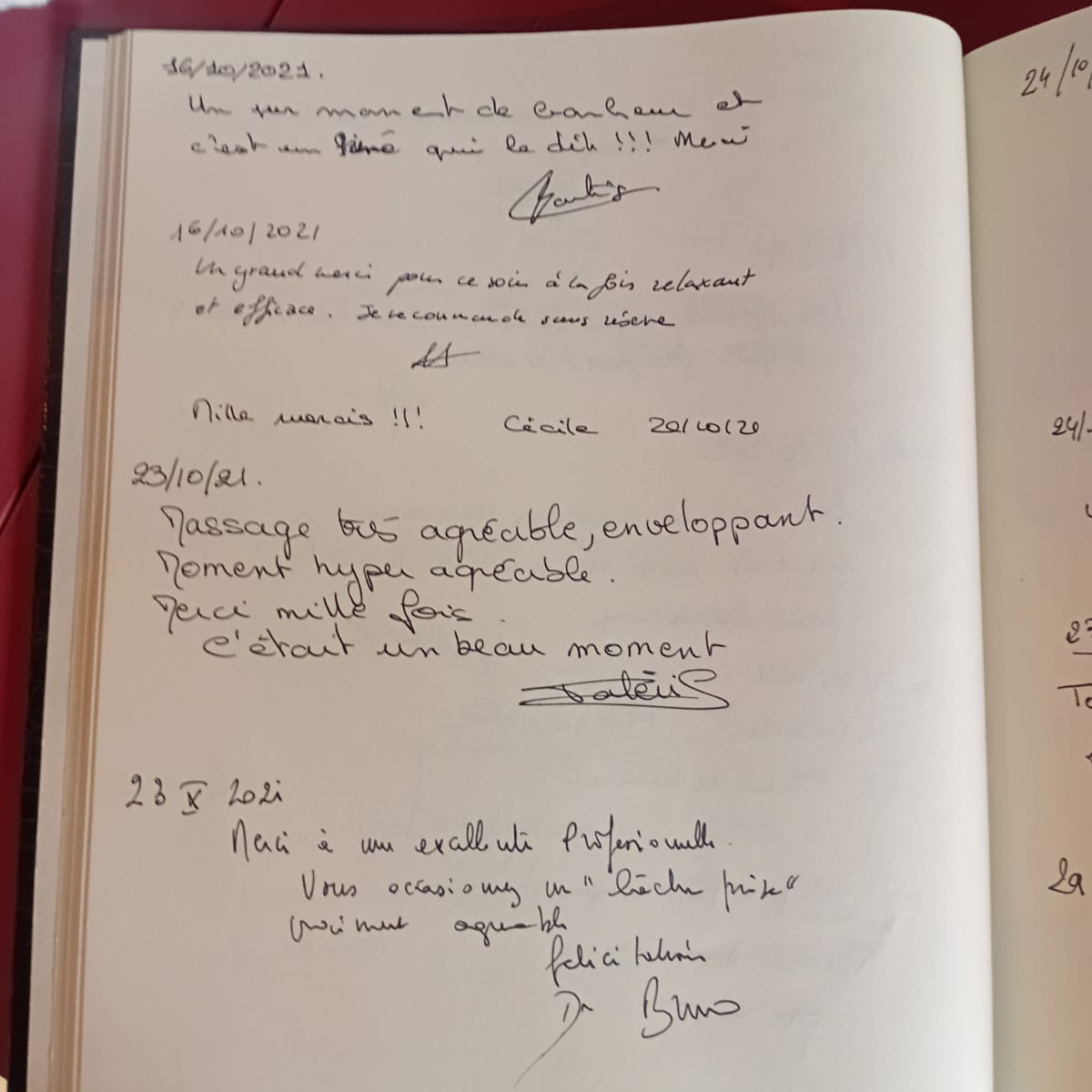 Page du livre d'or 6